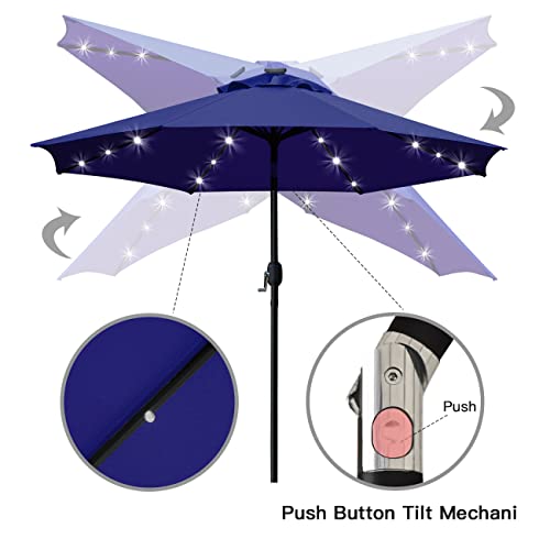 9' Solar LED Patio Umbrella