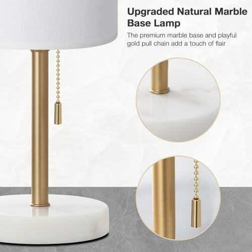 17" Bedside Table Lamp for Bedroom