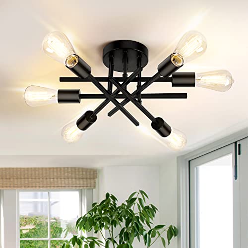 6 Light Semi Flush Mount Ceiling Light Fixture