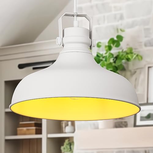 White Modern Pendant Lights Kitchen Island Fixtures (3 Count)