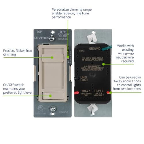 SureSlide LED Advanced Dimmer Switch for 150W Dimmable LED