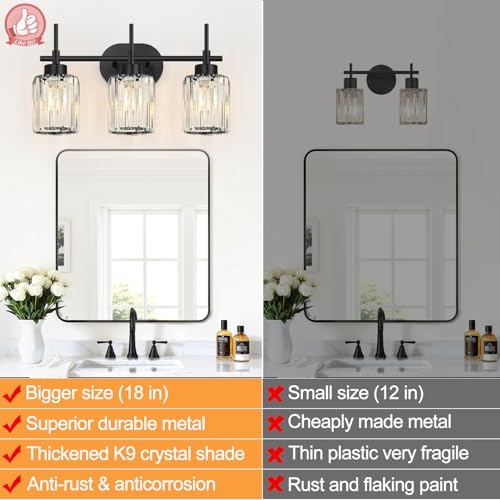 Matte Black Vanity Light
