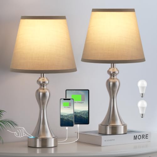Touch Lamps for Nightstand (2 Count)