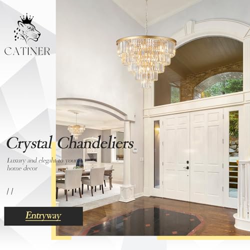 30" Modern Crystal Chandelier