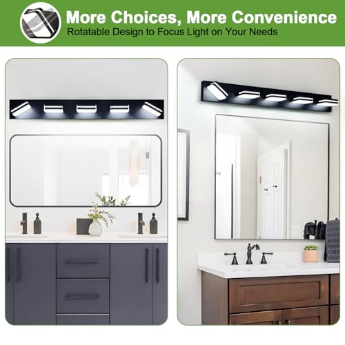 360° Rotate LED Bathroom Vanity Light Fixtures (5 Count)