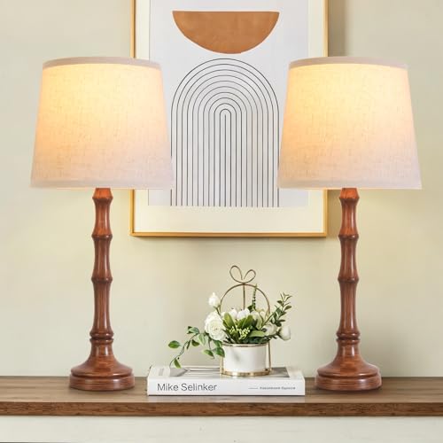 Lamps Set of 2 Modern Farmhouse Table Lamp Bedside Reading Lamps Living Room End Tables Set Lamps for Night Stands Bedroom Night Lamp (2 Count)