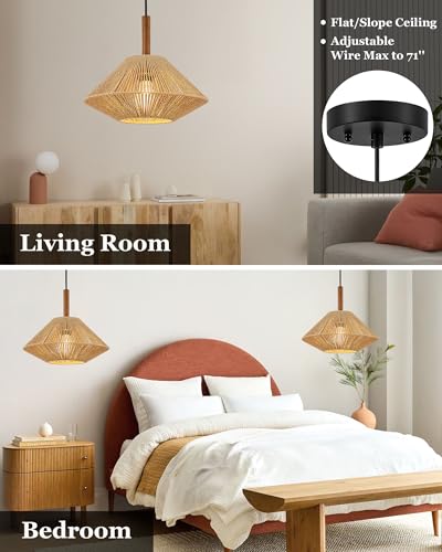 12.6" Boho Pendant Light Fixtures