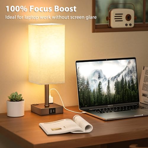 Brown Touch Lamps Set of 2 for Bedroom