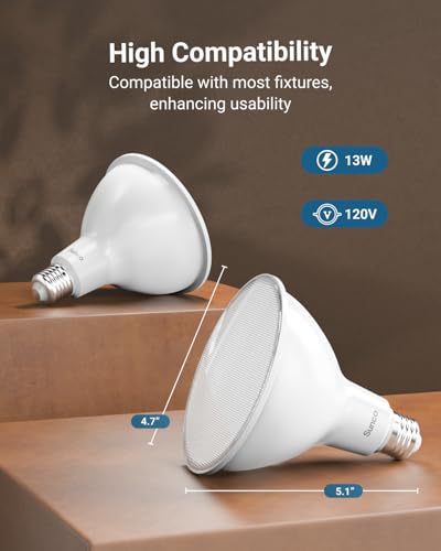 Sunco 6 Pack PAR38 LED Flood Light Bulb (6 Count)