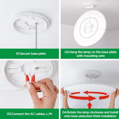 18" Flush Mount LED Ceiling Light (4 Count)