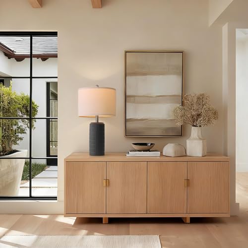 23" Matte Textured Ceramic Table Lamps Set of 2 for Bedroom (2 Count)
