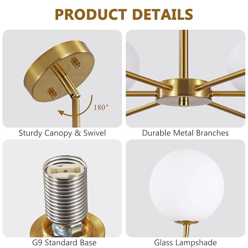 Gold Sputnik Chandelier 6