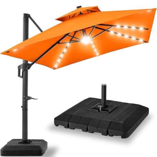 9x12ft LED Cantilever Patio Umbrella w