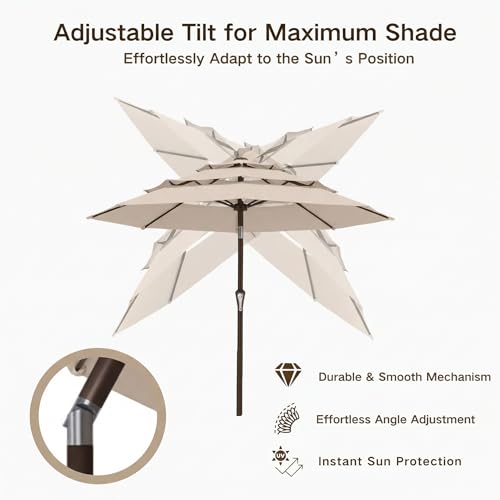 9ft 3 Tier Patio Umbrella
