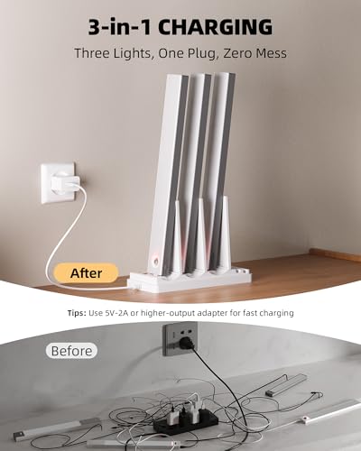 13inch Under Cabinet Lighting with Charging Station (3 Count)