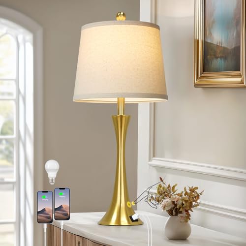27.5" Gold Lamps for Living Room