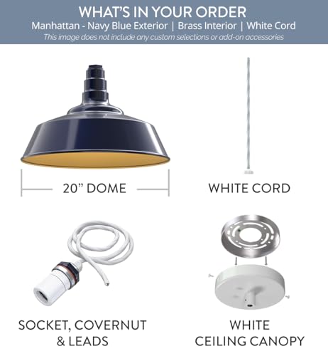 Industrial Pendant Light 20 Inch Extra Large Steel
