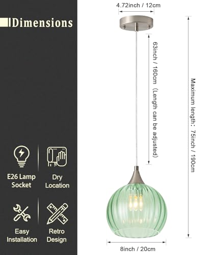 Brushed Nickel Pendant Lights Kitchen Island (4 Count)