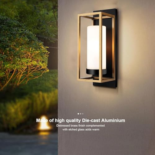 ALVIME Black and Gold Wall Sconce