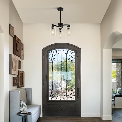 3 Light Modern Dining Chandeliers Over Table
