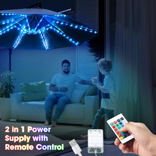 Patio Umbrella String Lights
