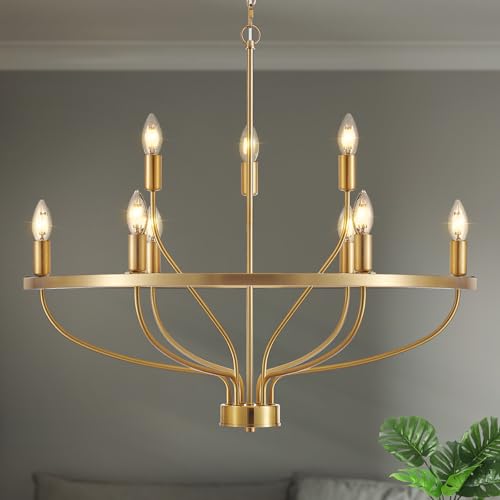 30" Gold Chandelier (9 Count)