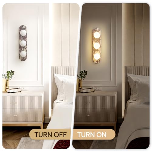 23.6 inch Natural Marble Wall Sconce