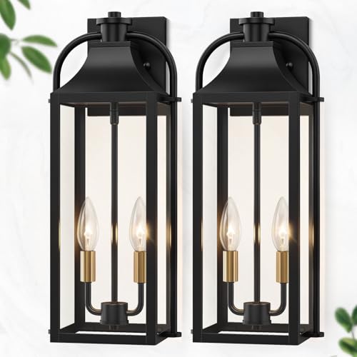 19" Large Porch Lights Outdoor (2 Count)