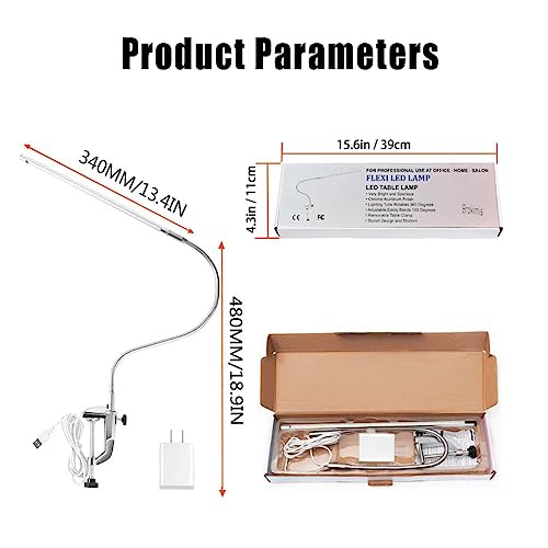Desk Light with Clamp USB LED 8W Clip Nail Desk Lamp