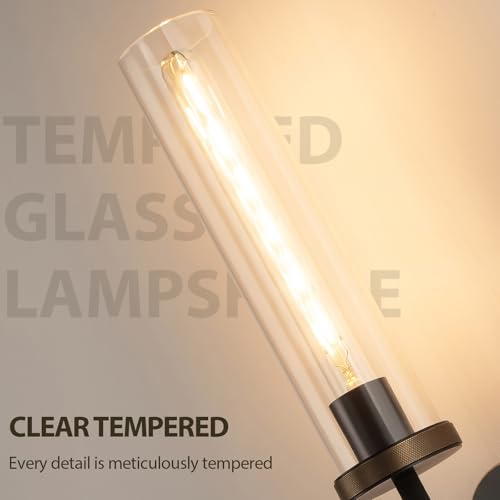 19.5" Knurled‑Craft Hardwired Black Gold Wall Sconce