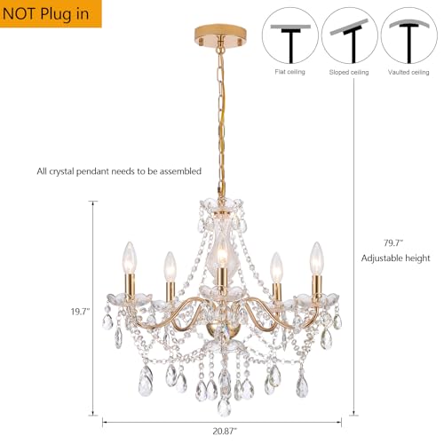 Crystal Gold Chandelier