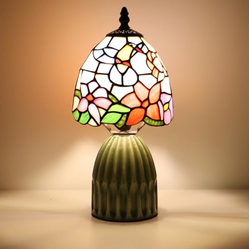 Tiffany Stained Glass Mushroom Table Lamp 12.5 Inch