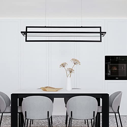 Modern LED Linear Rectangle Chandelier
