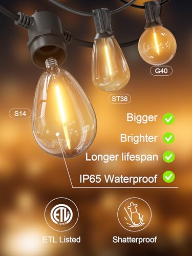 300 FT Outdoor String Lights (300 Foot)