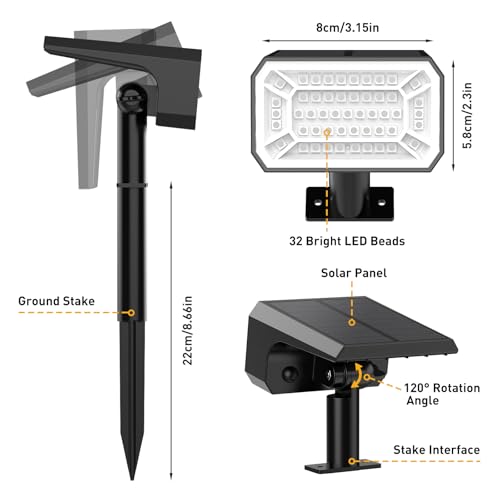 Solar Spot Lights Outdoor (8 Count)