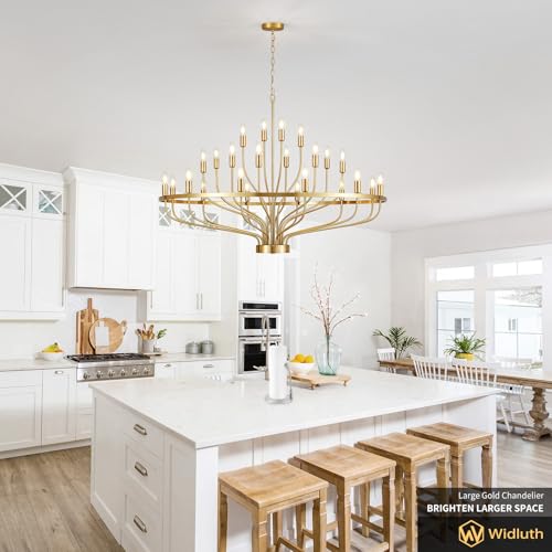 47.2" Large Gold Chandelier