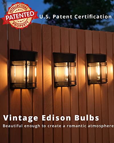 Solar Fence Lights Outdoor (8 Count)