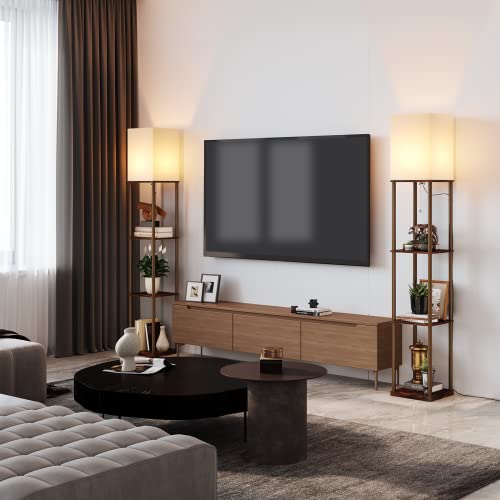 Floor Lamp with Shelves