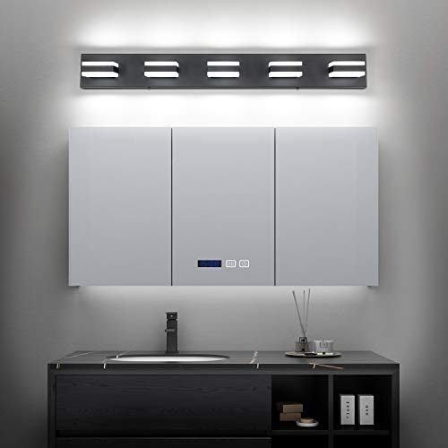 Black Bathroom Vanity Lights Over Mirror Dimmable LED Modern Black Bathroom Lighting Bath Wall Lighting S8568