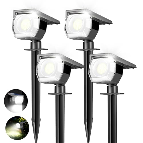 4 Pack Solar Spot Lights Outdoor Waterproof (4 Count)