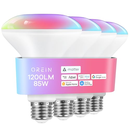 Matter Smart Light Bulbs BR30 (4 Count)