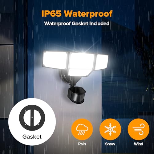80W 9000LM Security Light Hardwire Motion Sensor Outdoor Lights