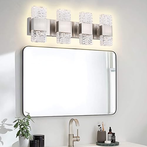 Brushed Nickel Bathroom Light Fixtures Over Mirror 23.6 Inch