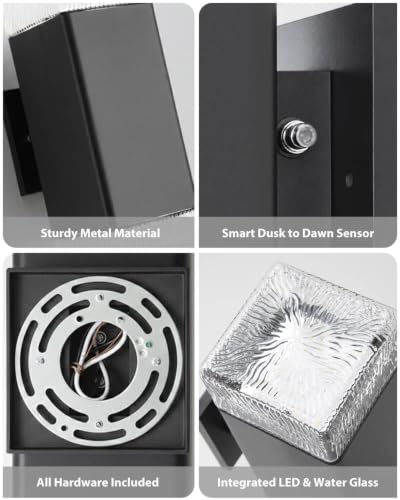 Dusk to Dawn Outdoor Wall Lights 2 Pack