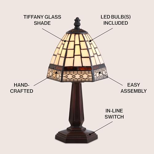 Carter Tiffany Style Stained Glass Table Lamp 12"