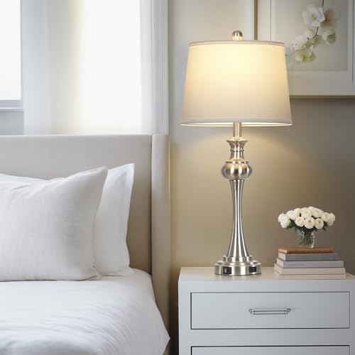 28.75" Silver Table Lamps for Living Room