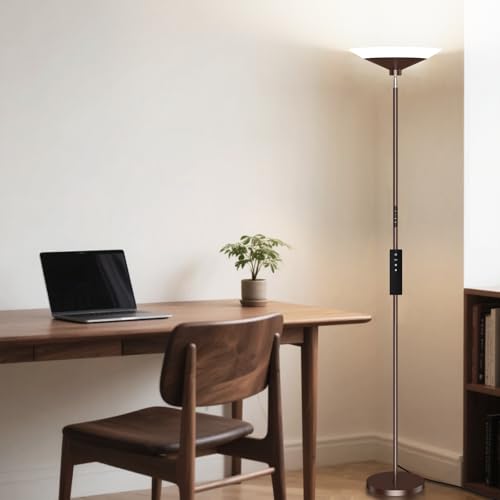 Brown Torchiere Floor Lamp