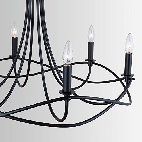Capital Lighting 431661MB Sonnet Waving Metal Frame Candle Chandelier
