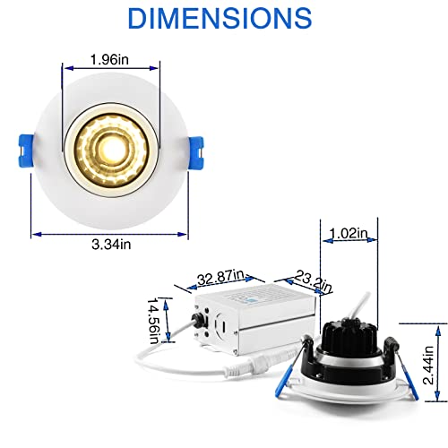 3 Inch Waterproof recessed Shower Lights