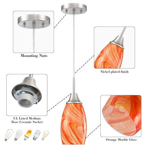 Mini Glass Pendant Light (3 Count)